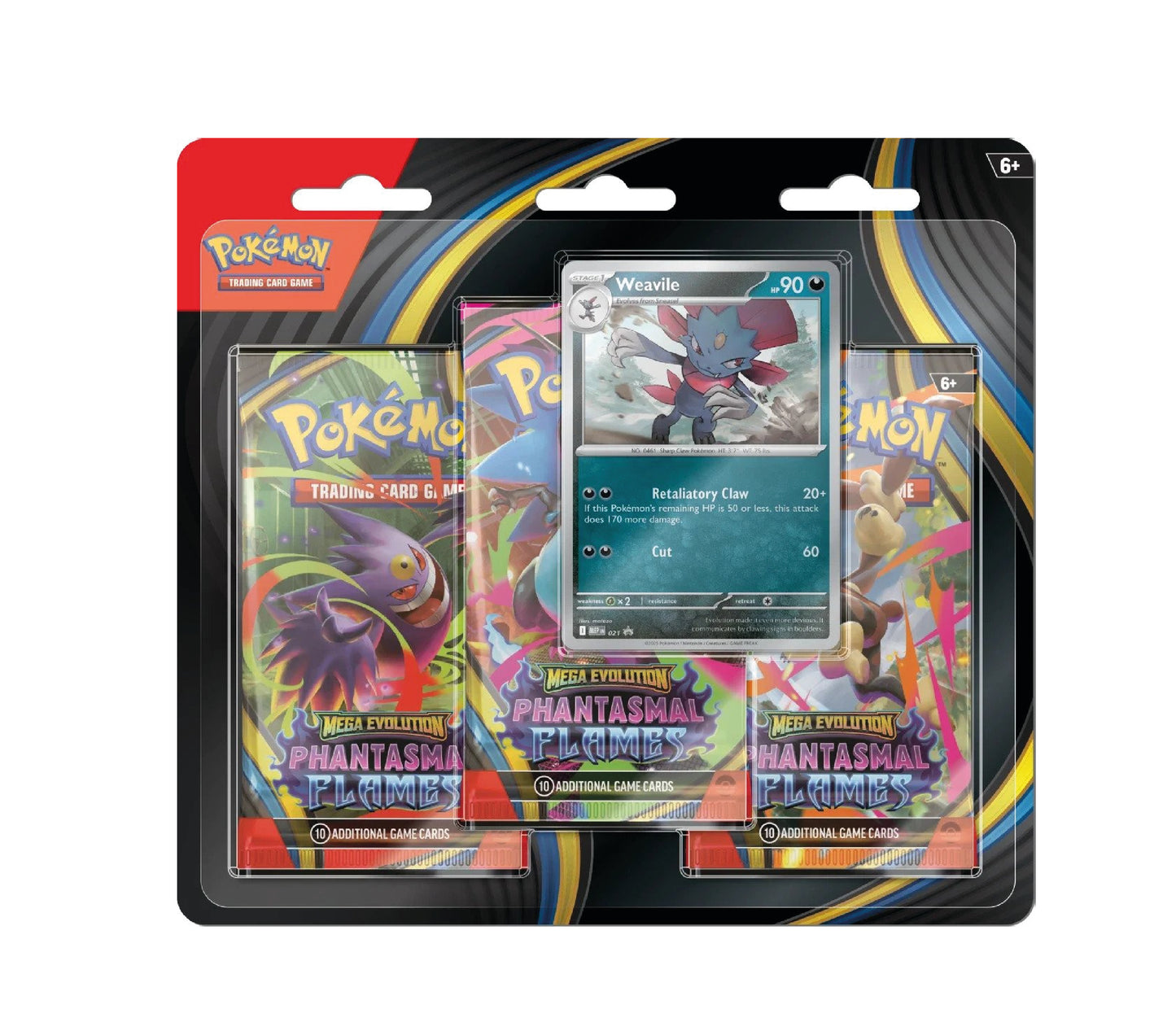 Pokémon Mega Evolution Phantasmal Flames 3 Pack Blister
