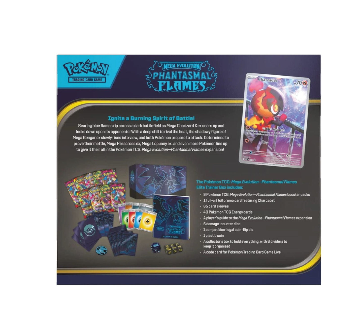 Pokémon Mega Evolution Phantasmal Flames Elite Trainer Box